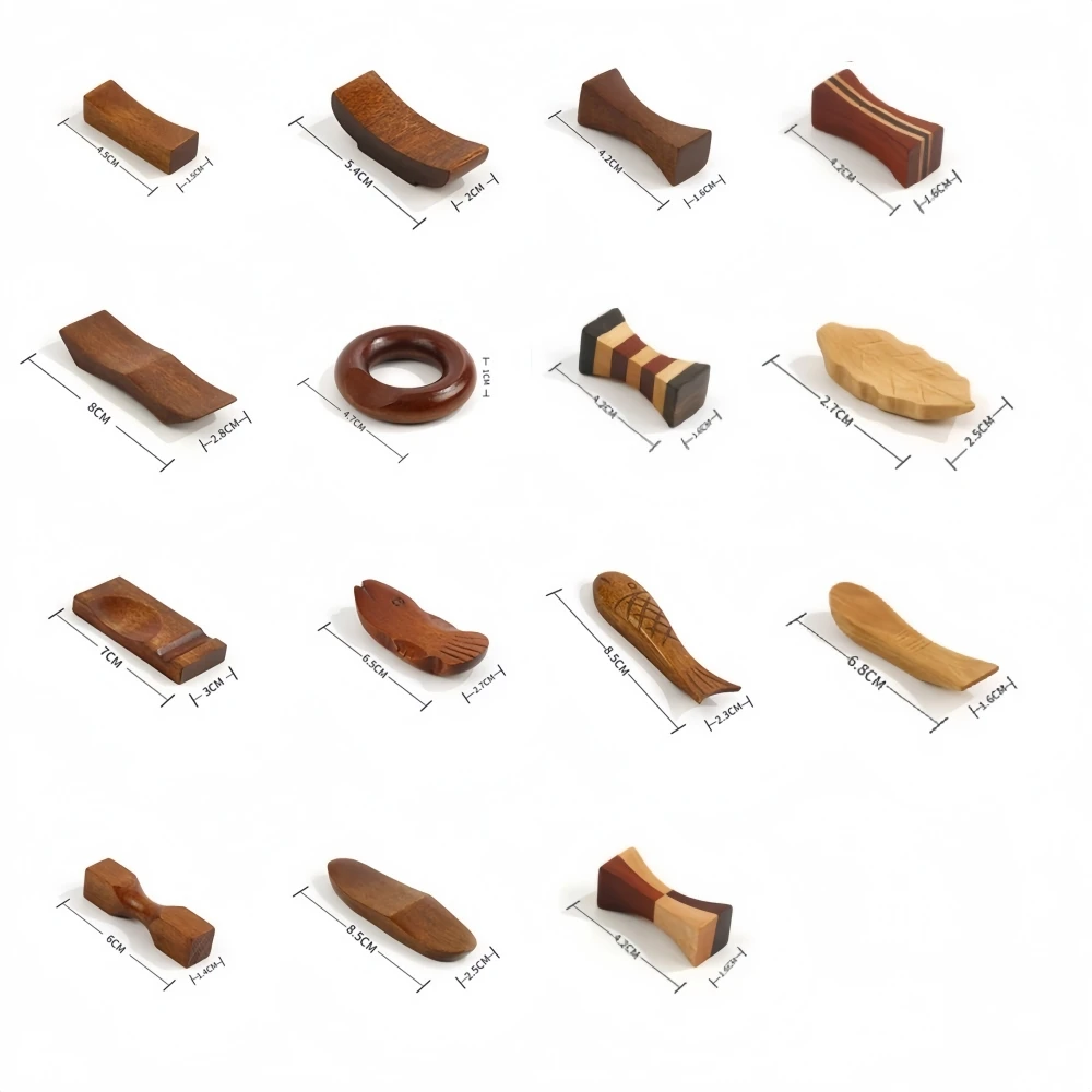 Wooden Creative Chopstick Rest Kitchen Personalized Spoon Holder Restaurant Tableware Display Stand Stylish Dining Table Items