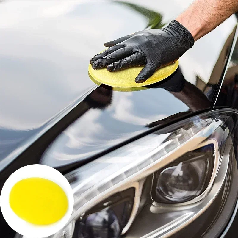 12Pcs Car Foam Sponge Wax Applicator Cleaning Detailing Pads Car Waxing Polishing Pad Home Car Wash Care 10cm Car Cleaning Kit image 5