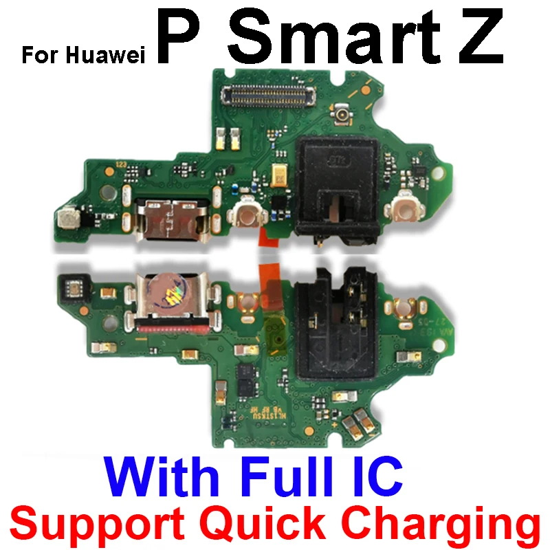 For Huawei P Smart S Z P Smart Pro 2018 2019 2020 2021 USB Charger Board with Microphone USB Charging Dock Board Parts