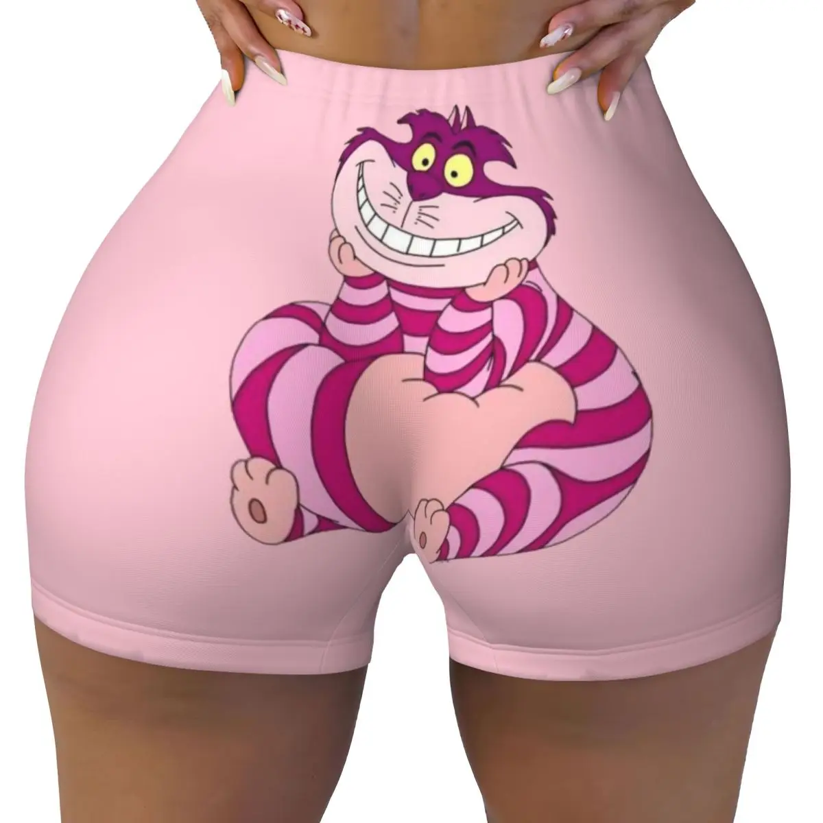 

Custom Alice In Wonderland Biker Running Gym Shorts Women Athletic Workout Yoga Shorts