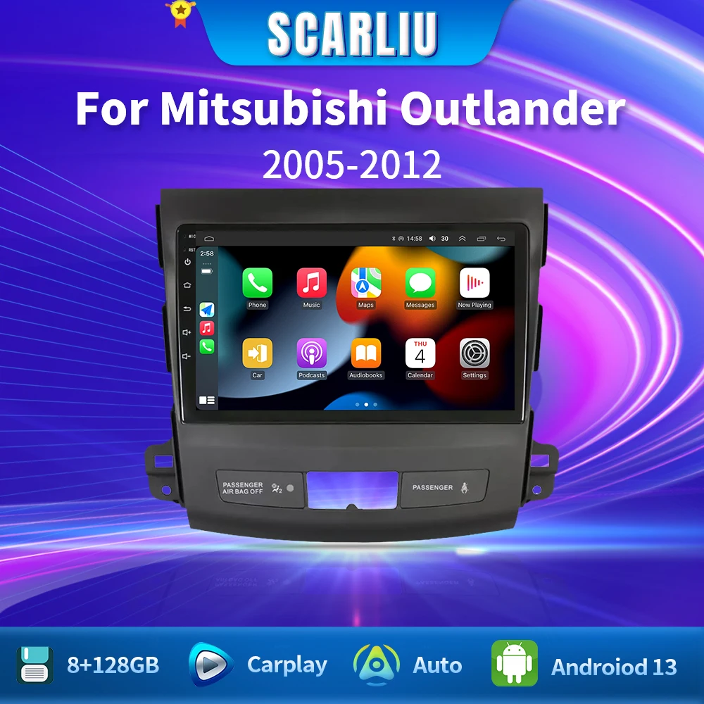 

2 din android 13.0 Car radio Multimedia Player Carplay navigation GPS For Mitsubishi Outlander Xl 2 2005-2011 Peugeot 4007