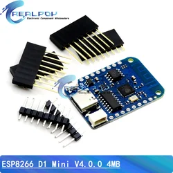 WEMOS D1 Mini V4.0.0 TYPE-C USB WIFI Internet of Things Board based ESP8266 4MB MicroPython Nodemcu Arduino Compatible