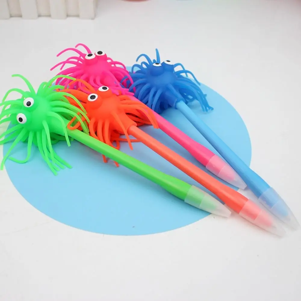 Kawaii Writing Smoothly Neutral Gel Pens Fluffy Quick-Drying Signature Pen Blue Ink 1mm Ballpoint Pen School