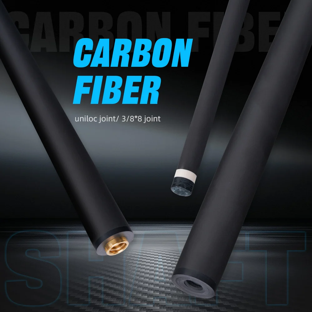 

Pool Cue Shaft with Carbon Fiber Professional taper shaft for Billiard cue Stick Uni-loc and 3/8*8 Pin Joint 11.5mm/12.5mm