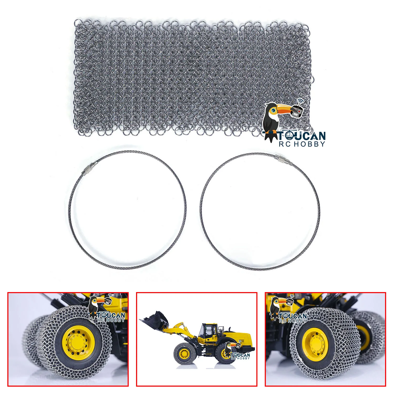 

1/14 Metal Tyre Chain For K988 RC Hydraulic Loader Construction Vehicle Winter Anti-Skid Accessories For Adults
