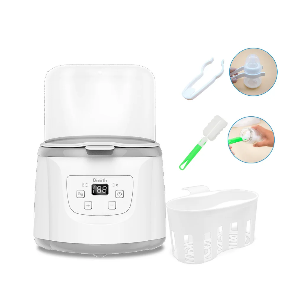 Electric Baby Double Bottle Warmer & Sterilizer Defrost Formula Milk Warmer Heat Food LED Display Easy To Operate Bottle Heater