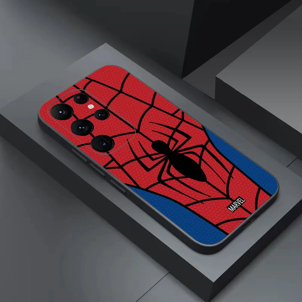 M-Marvel S-Spider-Man Phone Case For Samsung Galaxy A52 A12 A51 S21 Edge S22ULTRA S23 S20LITE Plus ultra Black Cover