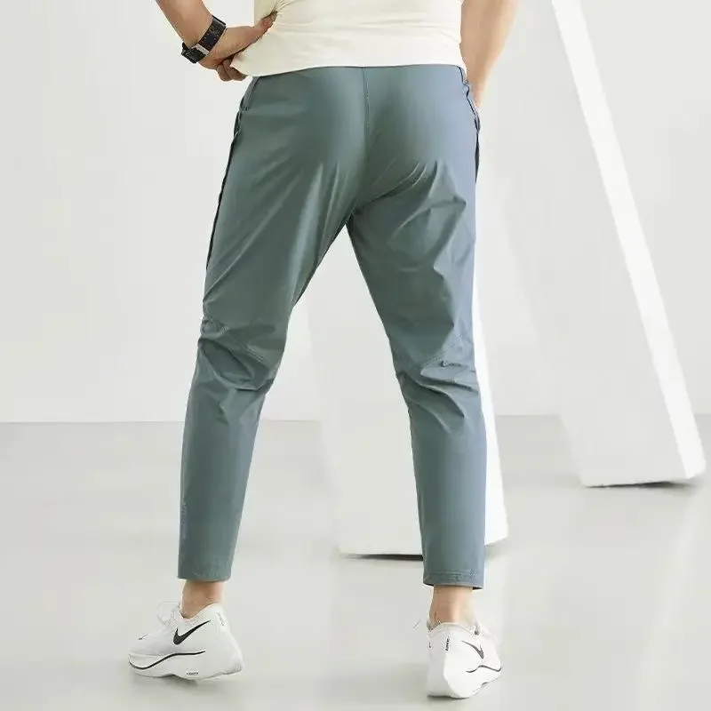 Summer Sports Pants Sports Running Fitness Pants Light and Thin Elastic Quick Drying Jogging Crop Pants