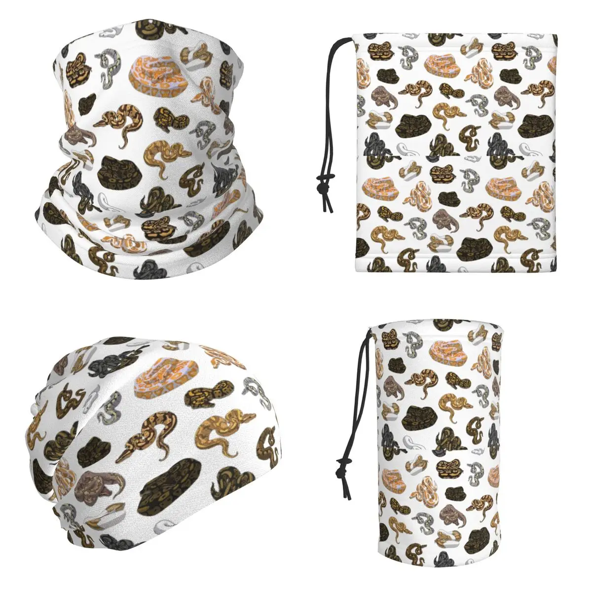 Ball Python Morph Snake Pattern Bandana Neck Gaiter Printed Mask Scarf Cycling Cycling Scarf For Men Women Adult Breathable