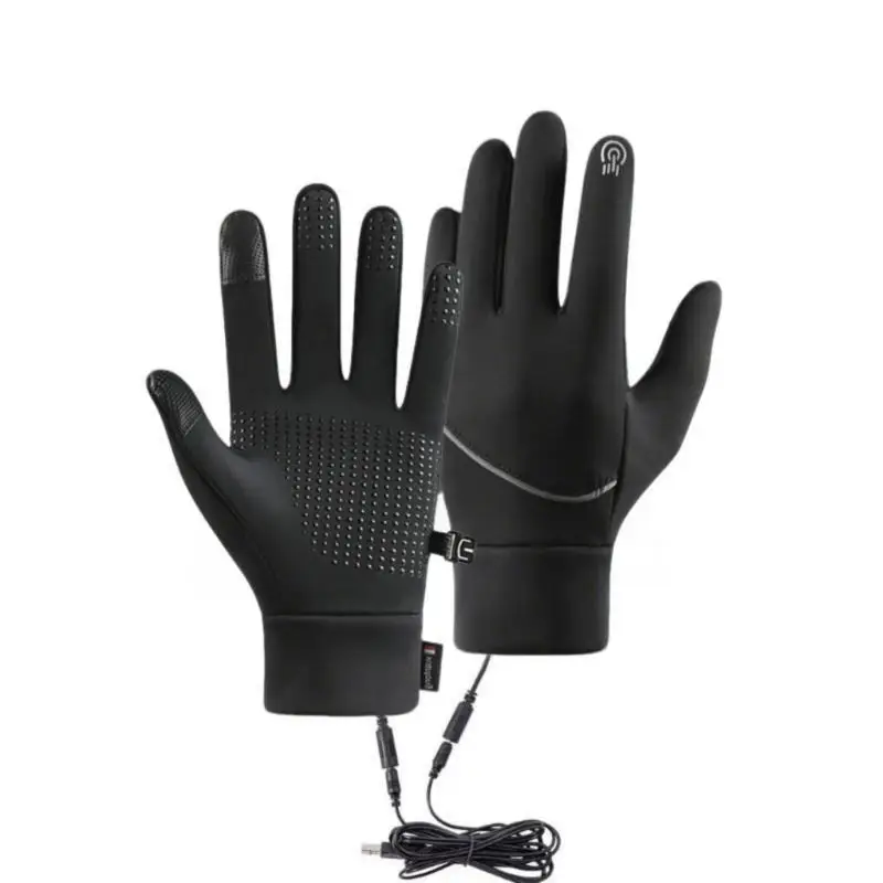 

R6FE Heated Gloves for Men and Women, Winter Full Finger Hands Warmers Electric Heated Gloves Skiing Cycling Golf Hiking