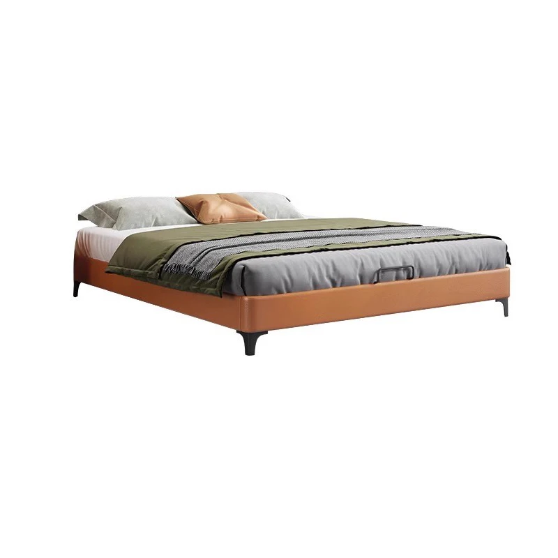 Estrutura de cama simples para sala de estar, fácil montagem, armações de quarto, ecológicas, ripas de madeira, suporte para cama, móveis de quarto