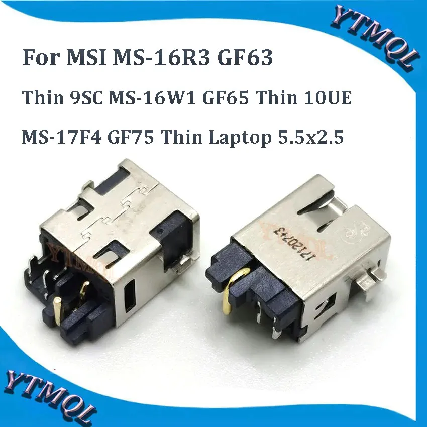 Złącze zasilania DC do MSI MS-16R3 GF63 Cienkie 9SC MS-16W1 GF65 Cienkie 10UE MS-17F4 GF75 Cienki laptop 5,5x2,5 MS-16R1 MS-16R3