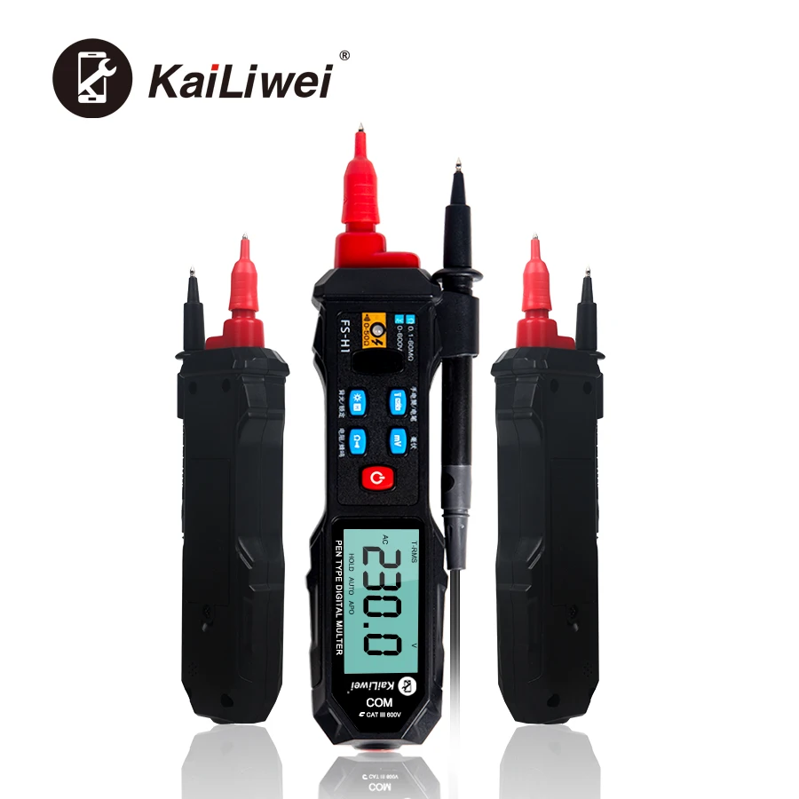 Kailiwei AC/DC High Precision Smart Voltmeter Ammeter Tester Pen Electrician Pocket LCD Digital Multimeter H1/H2