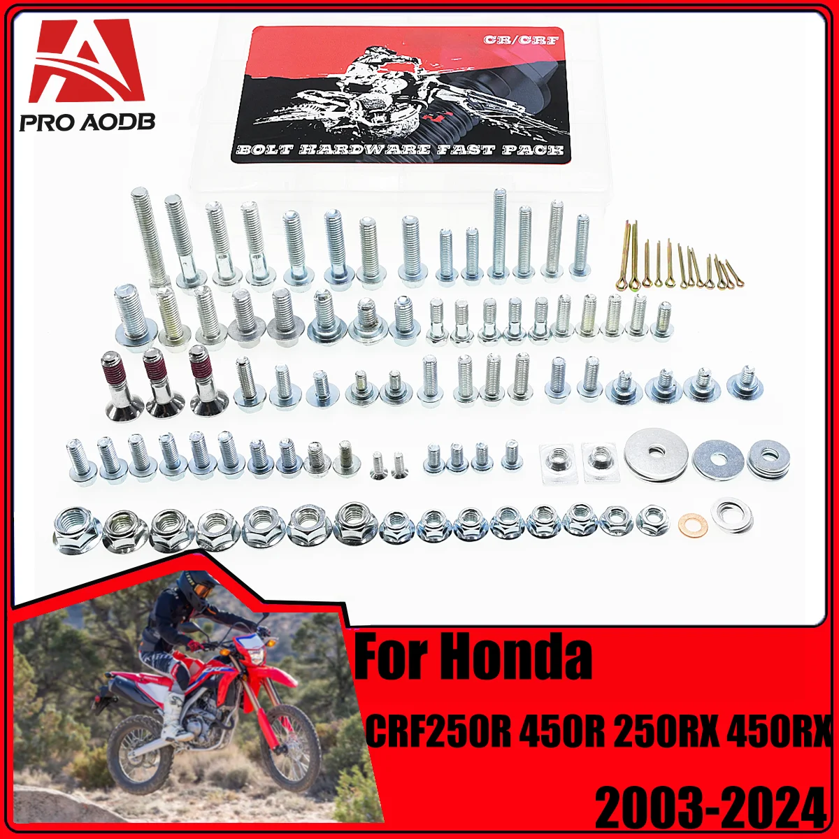 

Motorcycle screw Hardware Bolt Full Plastics Fastener Kit For HONDA RX CRF250R 450R 250RX 450RX CR CRF 125 150 250 R X Dirt Bike