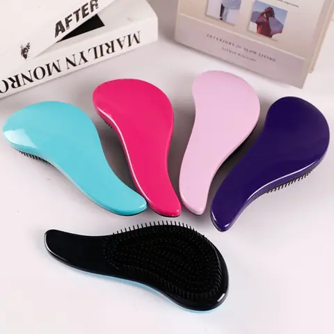 Magic Hairbrush Anti-Tangling Curly Hair Comb Scalp Massage Anti-static Grooming Smooth Soft Brush Wig Salon Hair Styling Tools