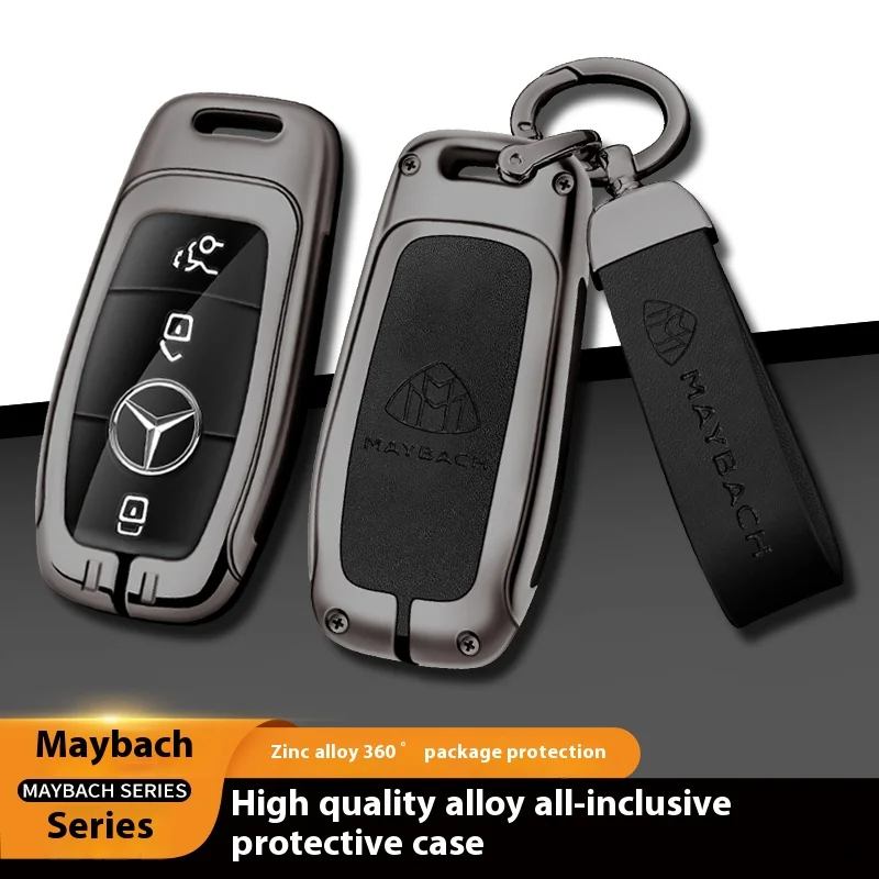 

Car TPU Zinc Alloy Key Case Bag For Maybach W222 S450 S560 S680 2018-2020 GLS53 GLS480 GLS600 2022 Car Key Chain Metal Key Shell
