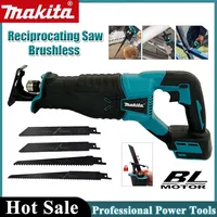 Makita Brushless Reciprocating Saw Reciprocating Saw Portable Cordless Power Tools With 4pcs Saw Blades For 20V 18V Battery