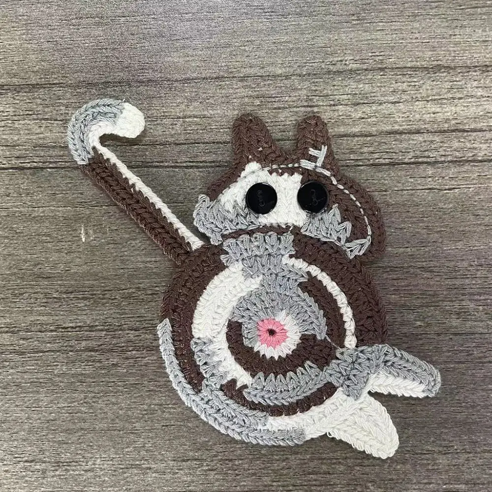 Cute Cat Butt Coasters Non-Slip Knitted Mug Coaster Heat-Resistant High Temperature Resistant Crochet Drink Mat Table Protection