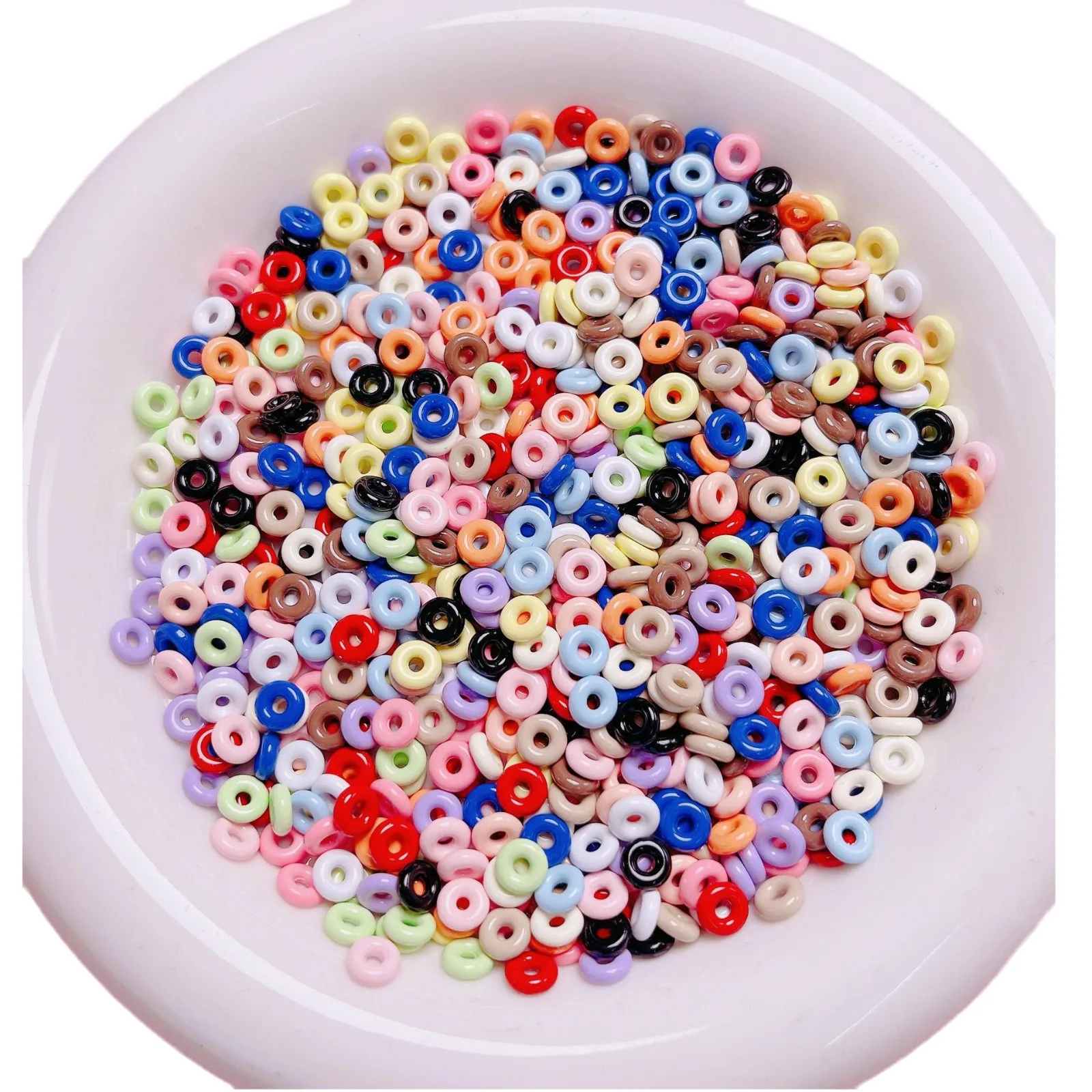 20pcs/lot Flat Shape Spacer Charm Loose Beads for Handmade DIY Necklace Bracelet Jewelry Making Accessories