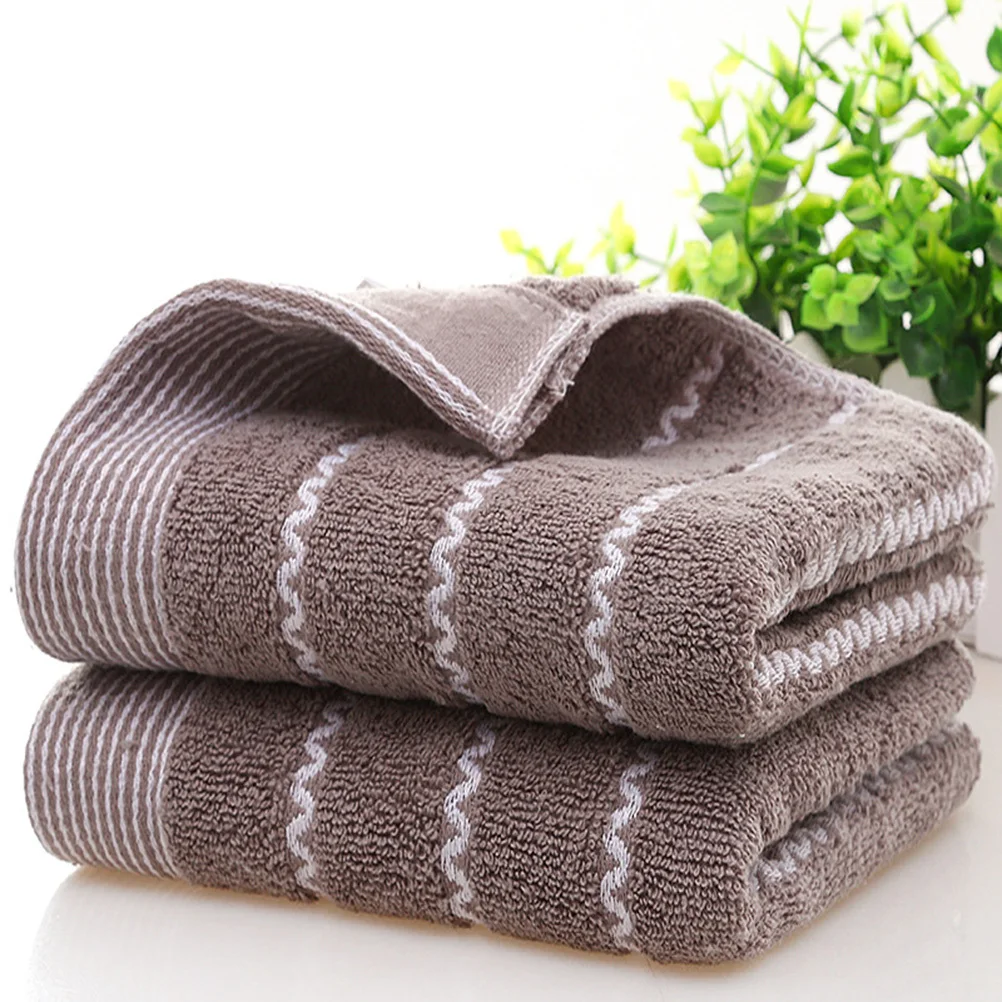 

Dark Brown Jacquard Cotton Towels Premium Quality Anti Slip Super Absorbent for Bathroom Hotel Barber Shop Use
