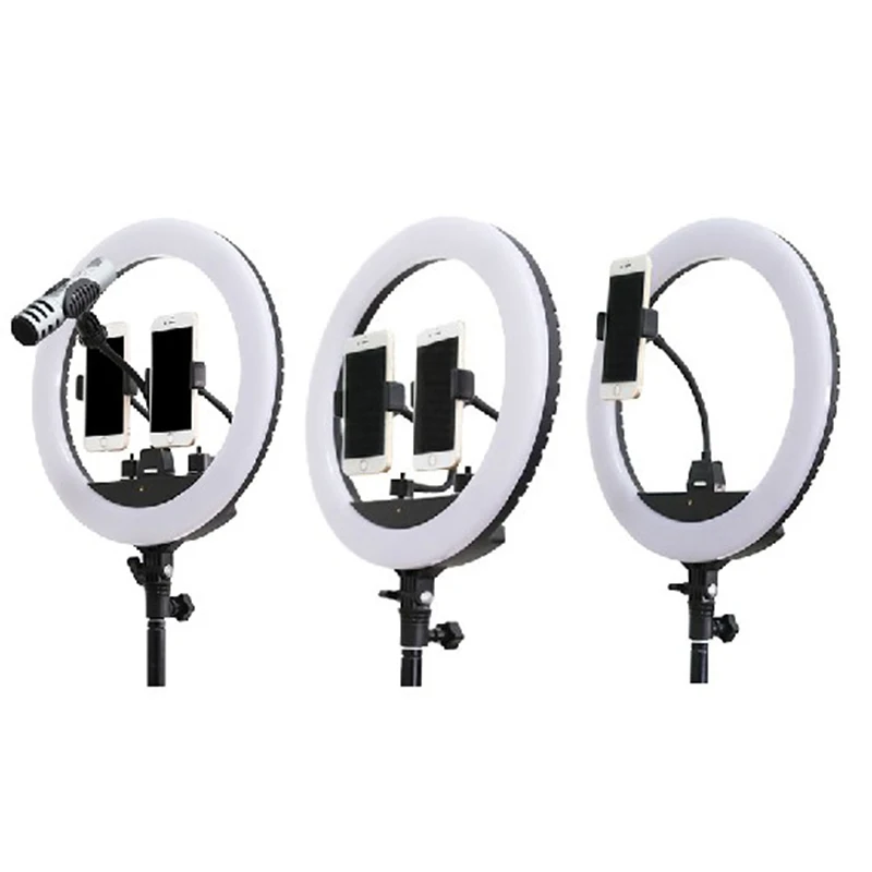 18-Inch High Quality Color Temperature Adjustable Photography Selfie Phone Compatible with Light Emitting Diode Ring Light with