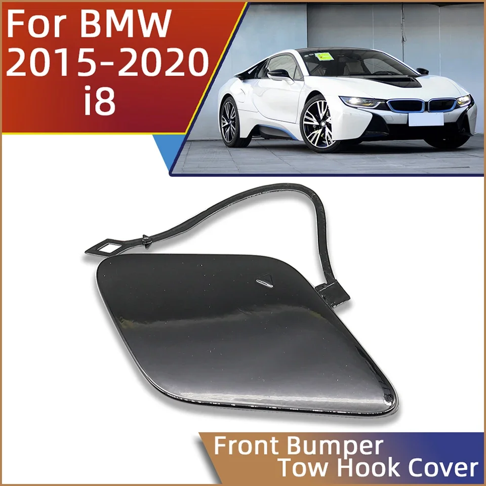 Custom Painted White Grey Black 51117372145 For BMW i8 2015-2020 I12 LCI I15 High Quality Front Bumper Towing Eye Hook Cover Lid