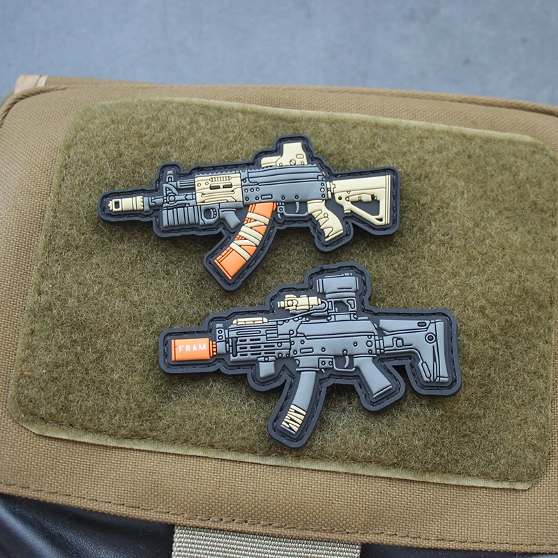 Q نسخة AK12 الأسلحة البلاستيكية التصحيح شارة PP19 DIY تكتيكات شارة للملابس خوذة ظهره الديكور #2