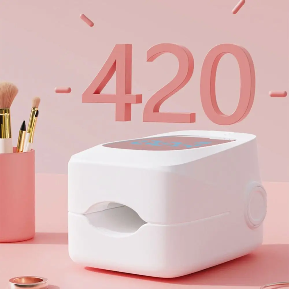 Rechargeable Phototherapy Curing Lamp Quick Dry with Timer Mini UV LED Nail Lamp Auto Off LED Display Timing Nail Dryer Light