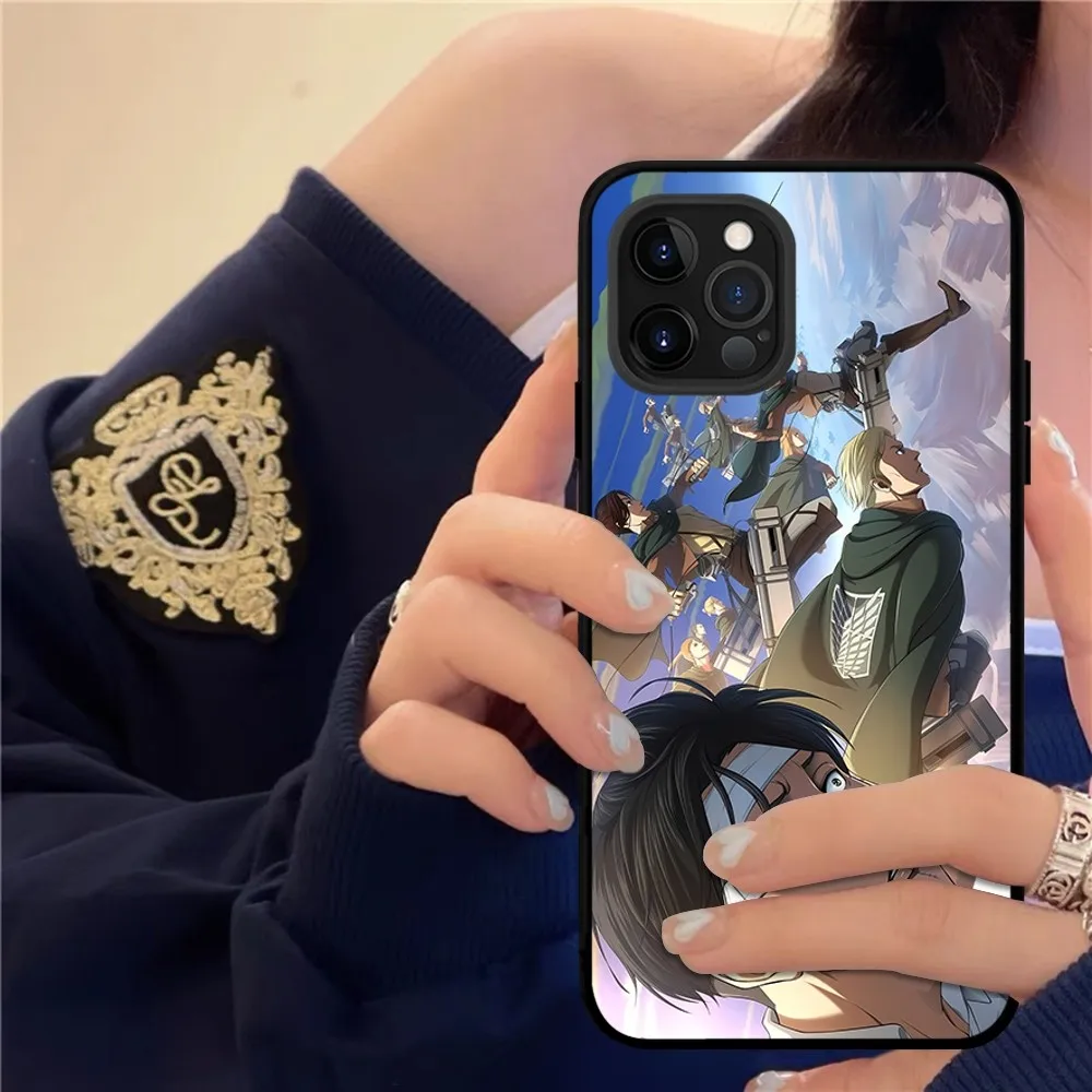 Anime Attack On Titan Phone Case For IPhone 15 8 7 6 6S Plus X SE 2020 XR XS 14 11 12 13 Mini Pro Max Mobile Case