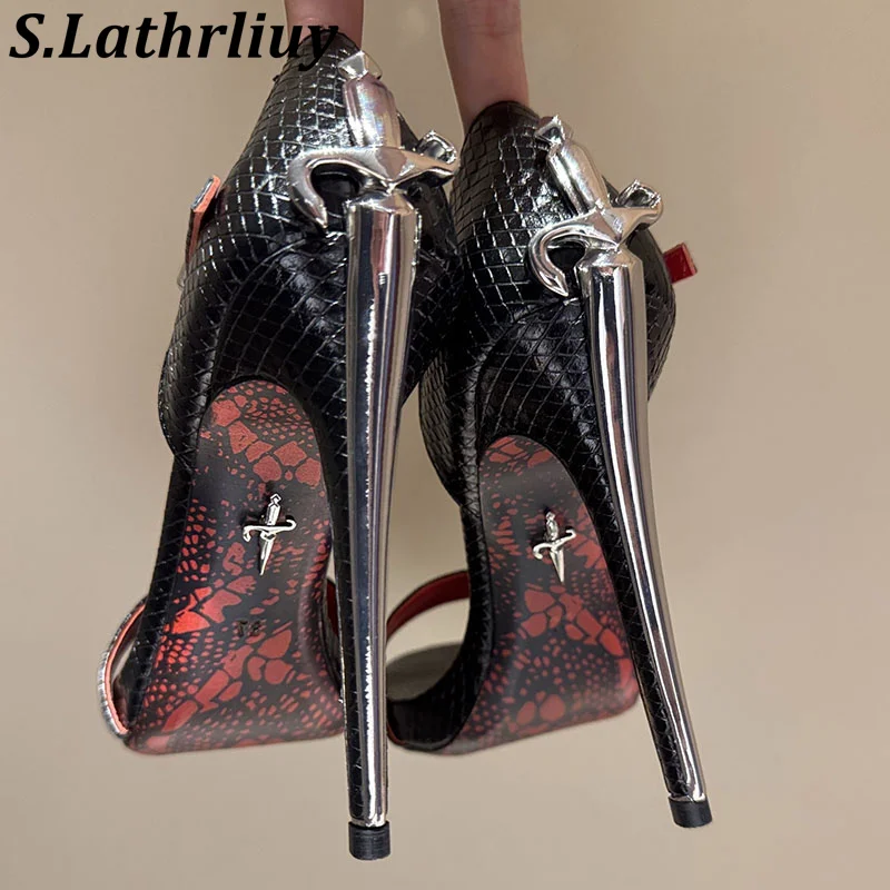 Neue Super High Heel Leder Sandalen frauen Offene spitze High Heel Party Schuhe Sommer Ankle Strap frauen Gladiator Alias pumpen