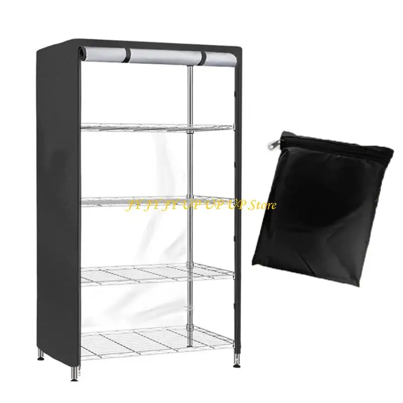

Water proof Shelf Cover Oxford Fabric Dust Cover For 36x18x72in Storage Shelf Protectors for Indoor Outdoor Kitchen Use