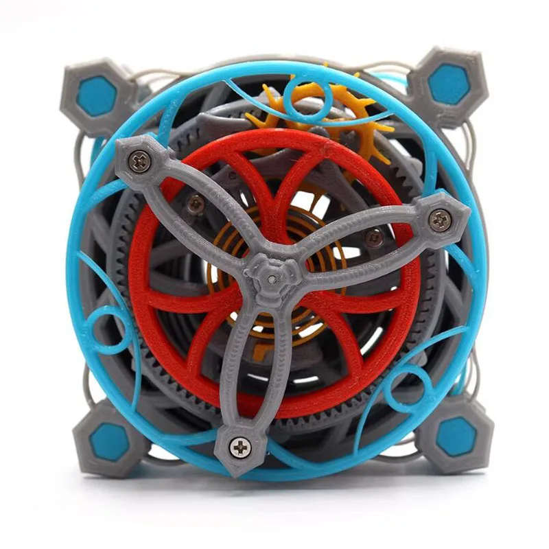 Assembled Mechanical Educational Demonstration Tool - 3D Printed Tourbillon Gear Transmission Model