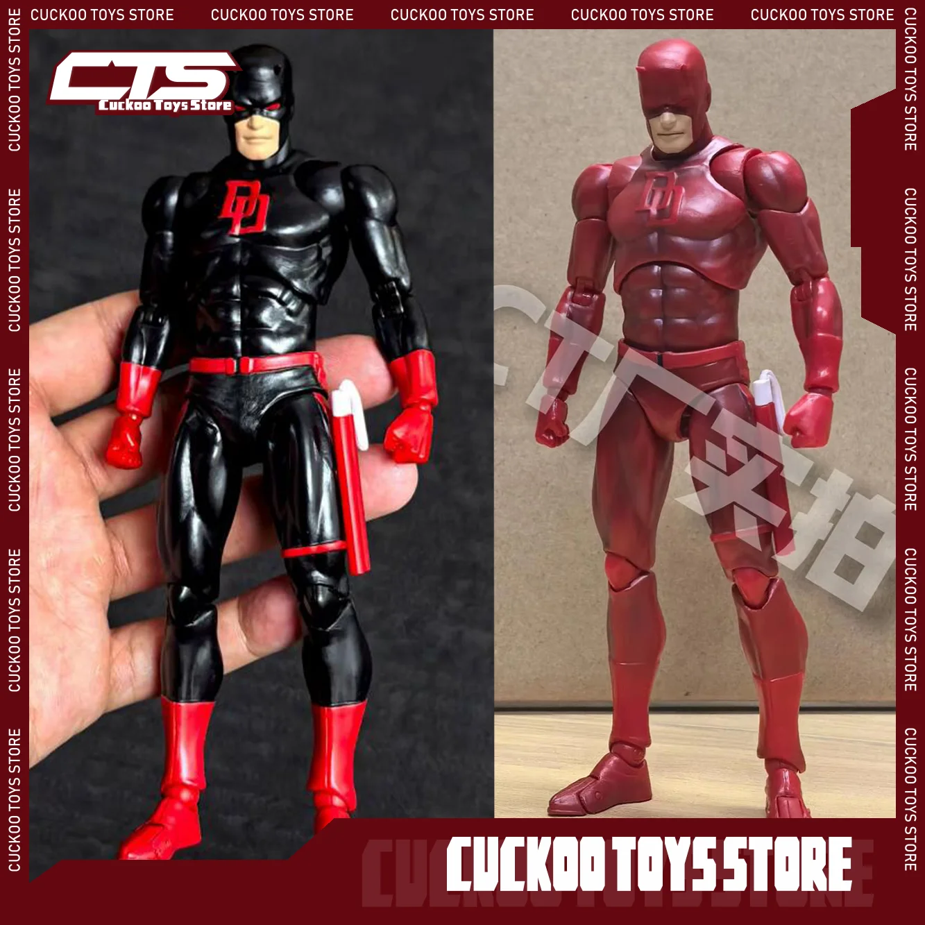 

New Hot Ct Toys Black Daredevil Red Mafex 223 Figure Comic Version Shf Anime Action Figure Statue Model Ornament Toys Kids Gifts
