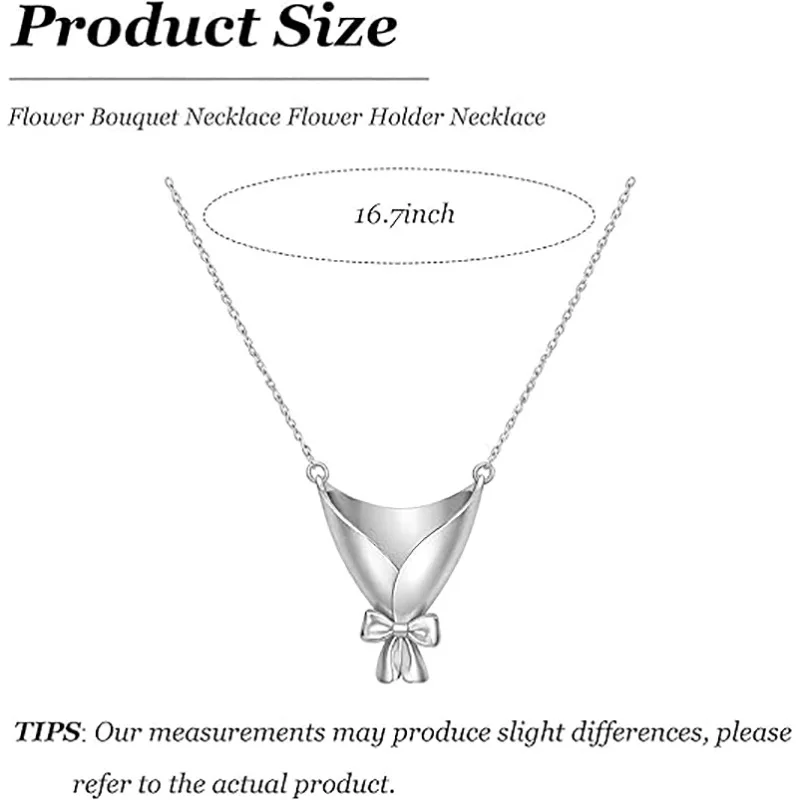 TK new personalized niche flower container creative necklace exclusive gift Mother's Day light luxury fashion versatile