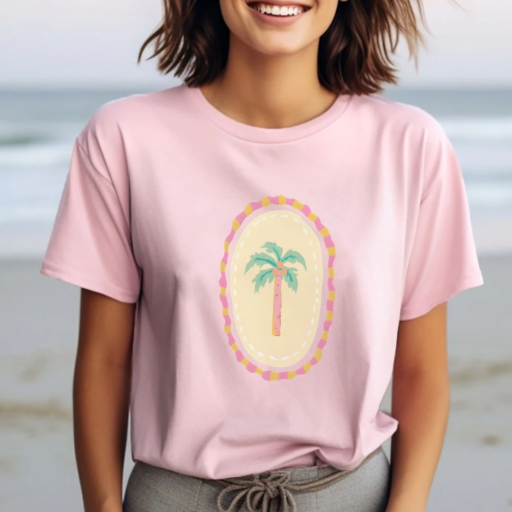 Eenvoudige effen T-shirts Dameskleding Y2K-stijl Basic katoenen tops Vervaardigde zachte ademende katoenen T-shirts Omarm ingetogen