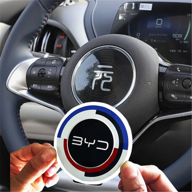 Byd yuan Plus atto 3車のロゴステアリングホイールハブキャップ