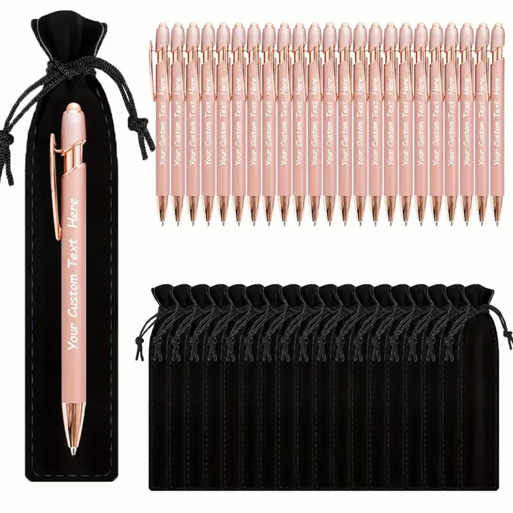 30-Piece Custom Creative Minimalist Ballpoint Pen Set (30 Pens with 30 Pen Cases) Office and Student Stationery, Anniversary, Birthday, Graduation Commemorative Gifts, Christmas, Thanksgiving, Halloween Gifts