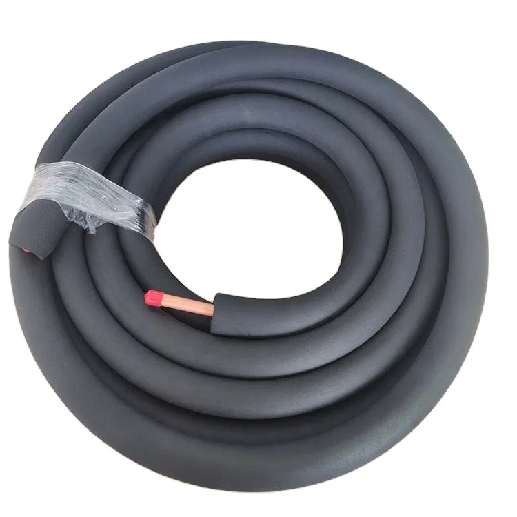 Factory Mini Split Installation Kit 1/4+1/2 Rubber Insulated AC Line Set 25mm For HVAC System