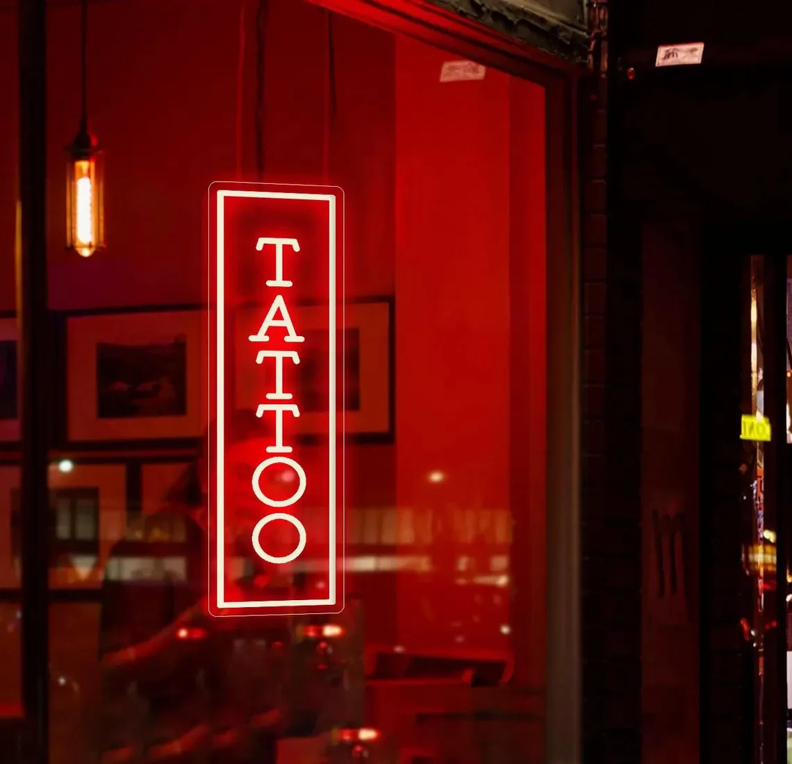 

Декор магазина светодиодной неоновой вывески с татуировкой, вывеска для тату-студии, вывеска для салона красоты, неоновая вывеска с логотипом магазина, неоновый свет для бизнеса тату-магазина