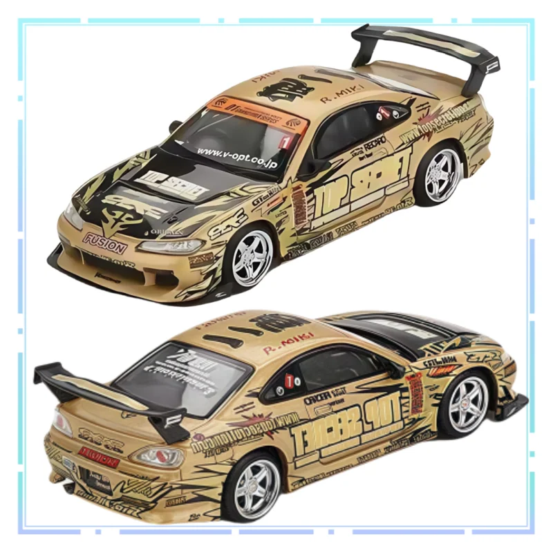 

MINI GT 1:64 Nissan Silvia(S15) Top Secret D1 GP Alloy Car Collection of Desktop Ornaments Models Simulation Collection Vehicle