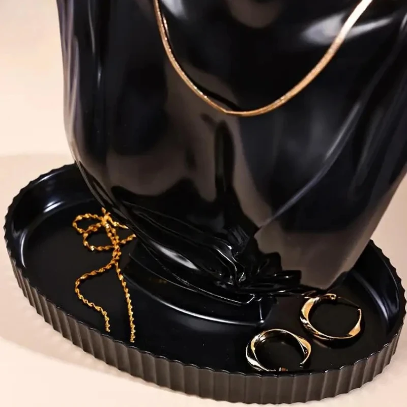 صورة الرقبة قلادة مجوهرات أقراط عارضة أزياء بلاستيكية عرض الرف مثالية لعرض نموذج قلادة قلادة الرقبة #6