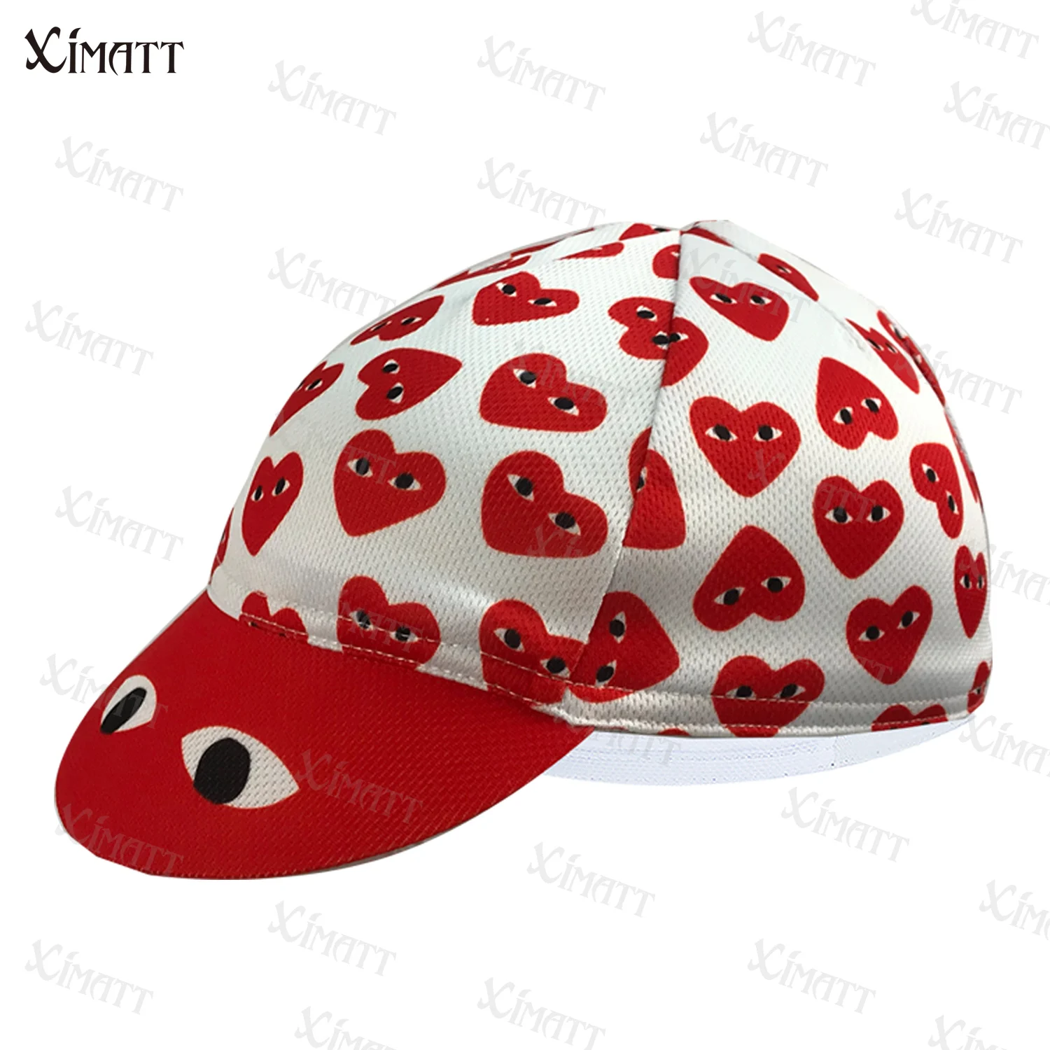 XIMATT Classic Eye Of Love Polyester Cycling Caps Red Quick Drying Sweat Wicking  Road Bike  Sports Balaclava Universal Size