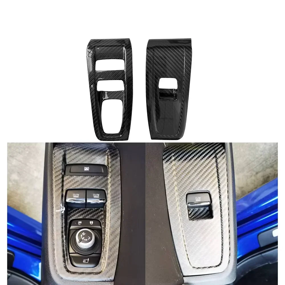 For Subaru BRZ For Toyota GR86 2022up Car Accessories Carbon Fiber Door Armrest Window Lift Switch Cover