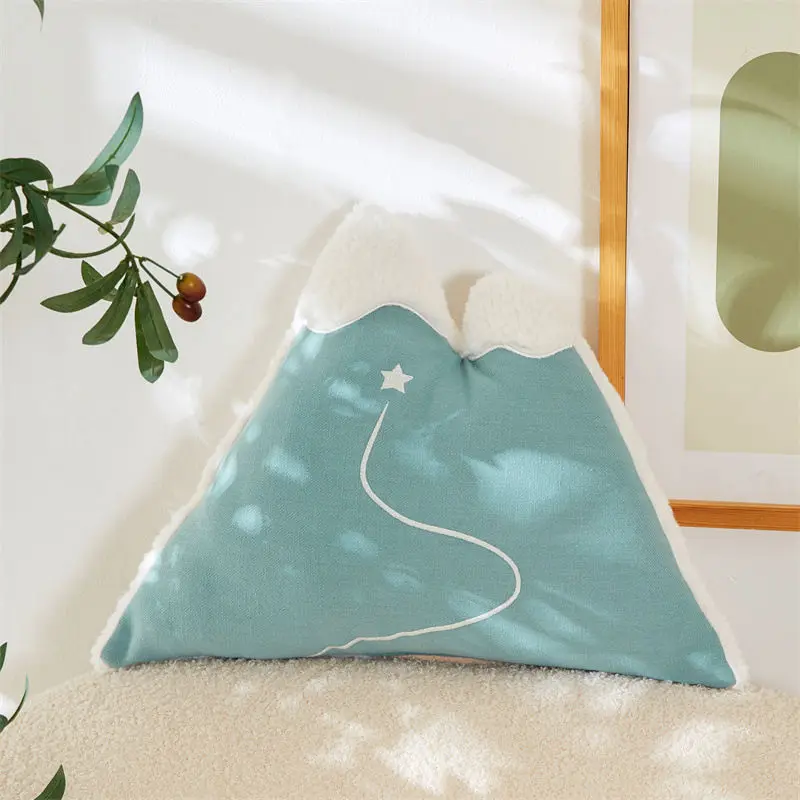 Mountain Peak House Plush Pillow Creative Luminous Sofa Cushion Children's Room Decoration Props