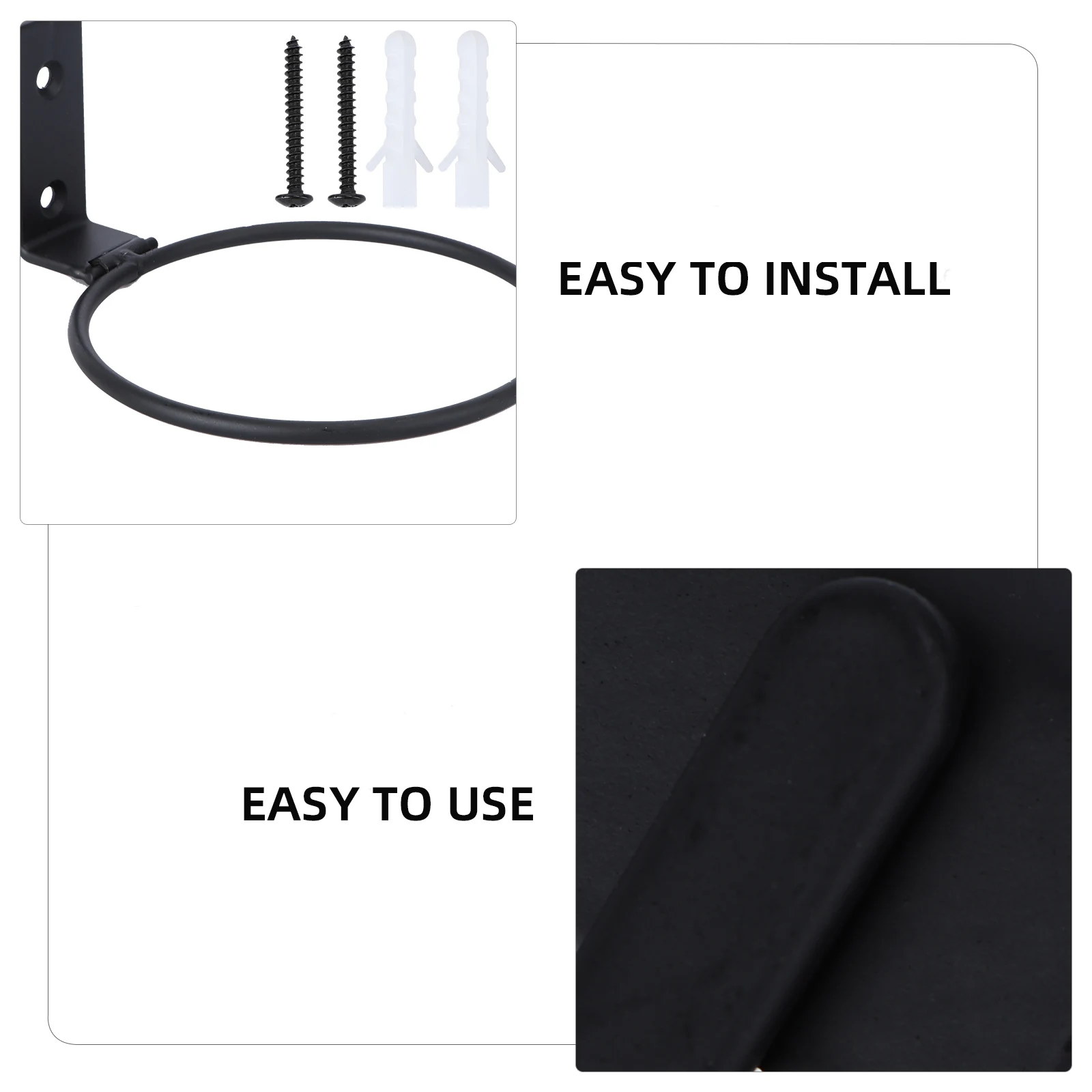 

3 Pcs Plant Stands Durable Flowerpot Holder Black Wall Hanging Bracket Garden Balcony Planter Stand Easy Clean