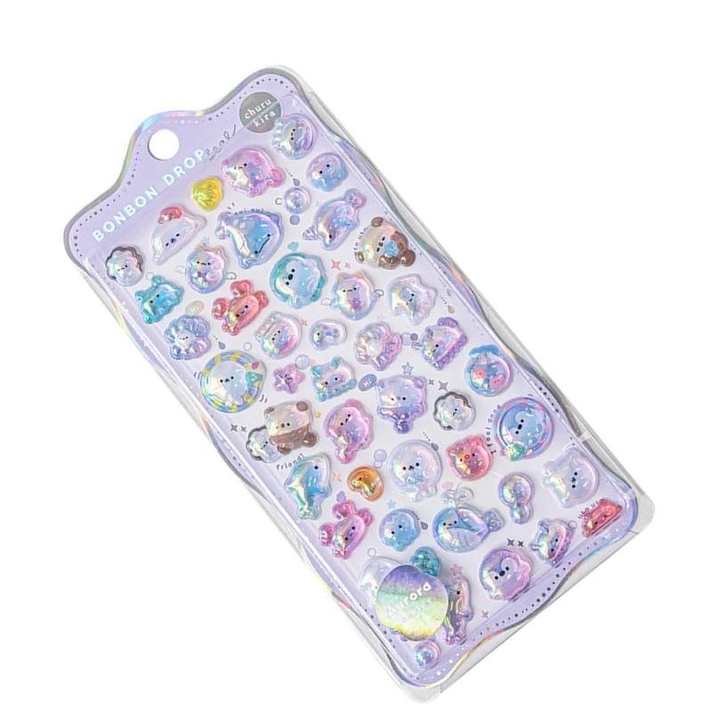 Handabend -Aufkleber Notebook Phone Case Scrapbooks Entzückender 3D -Reliefaufkleber 601D