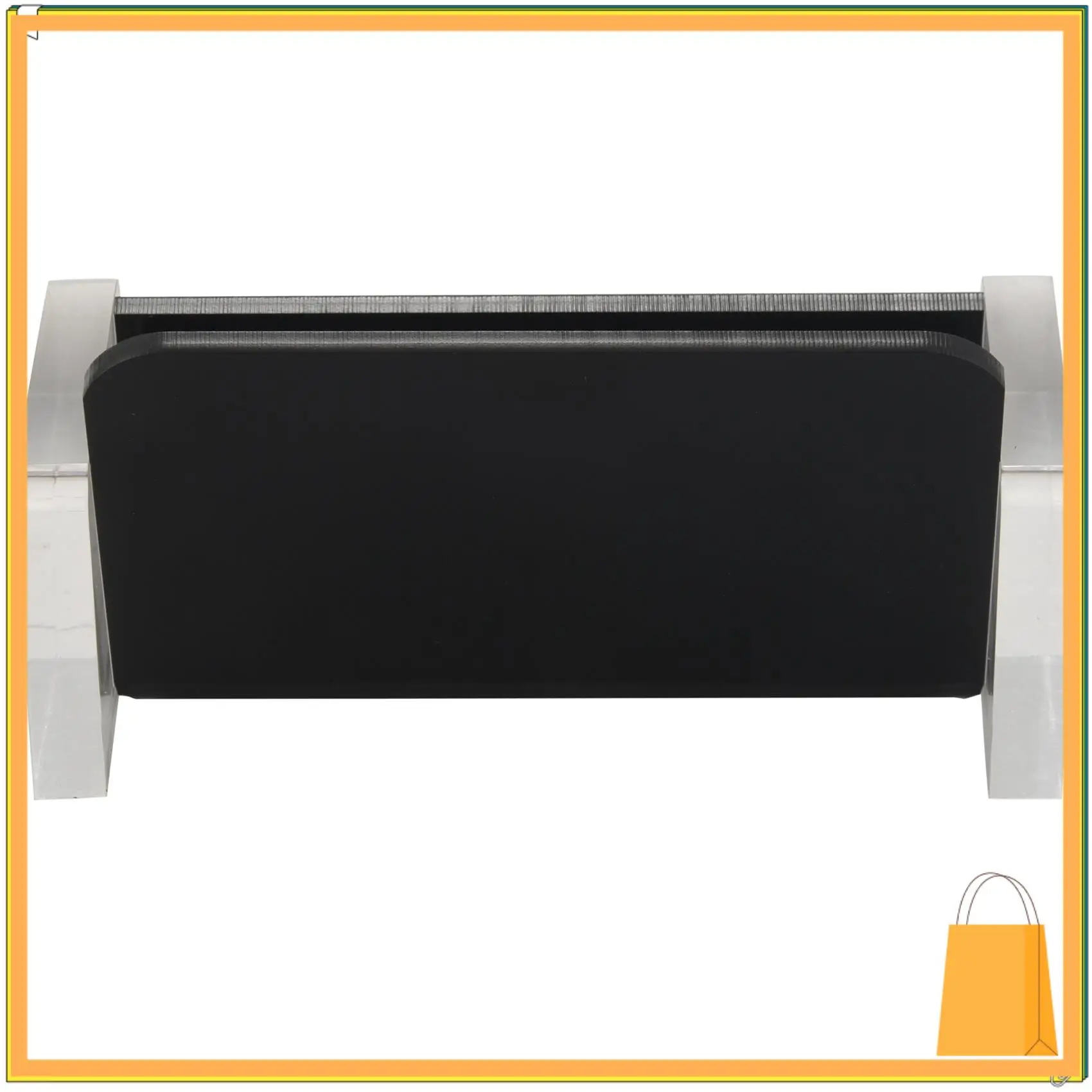 L52A-2X حامل بطاقات العمل المكتبي من الأكريليك لعرض المكتب وحامل بطاقات العمل الأنيق للمكتب باللون الأسود