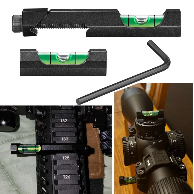 

Compact Riflescope Bubble Levels Kit Magnetic Base Picatinny Scope Level Accurate Shooting Alignment Tool Aluminum Alloy