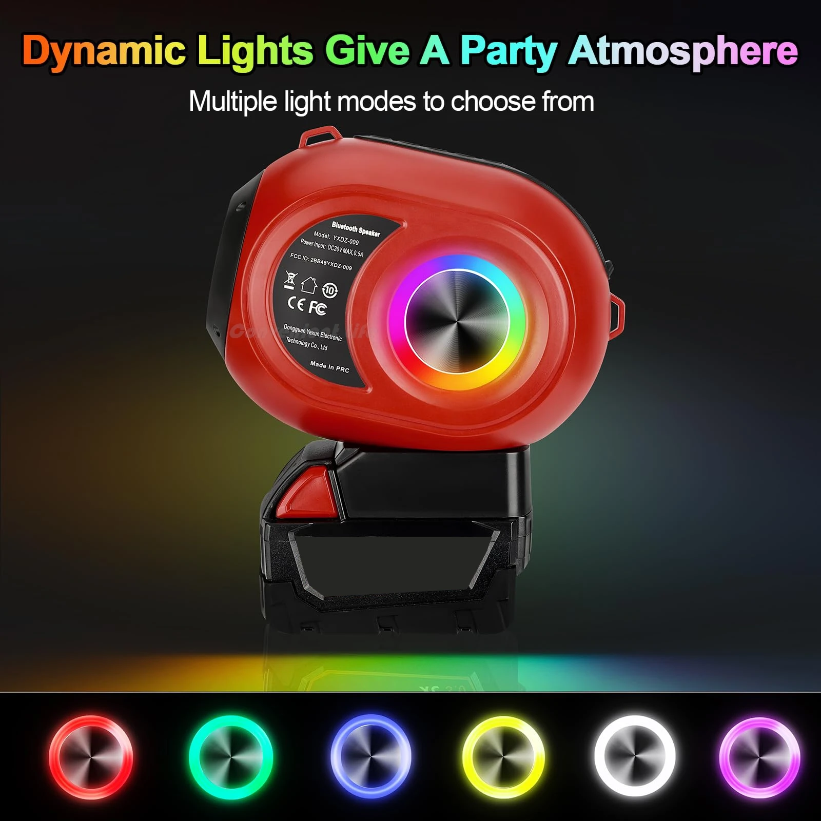 

Wireless Bluetooth Speaker Compatible with Milwaukee 18V Battery TWS Paring BT5.3 AUX TF USB Input Bluetooth Speaker Wireles
