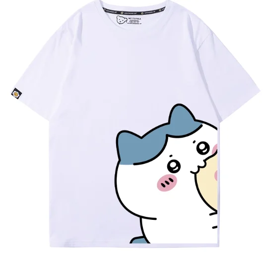 

MINISO Cute Chiikawa Print Short Sleeve Women Men Loose Casual Everyday Wear T-shirt Stylish High-quality Tops Clothing